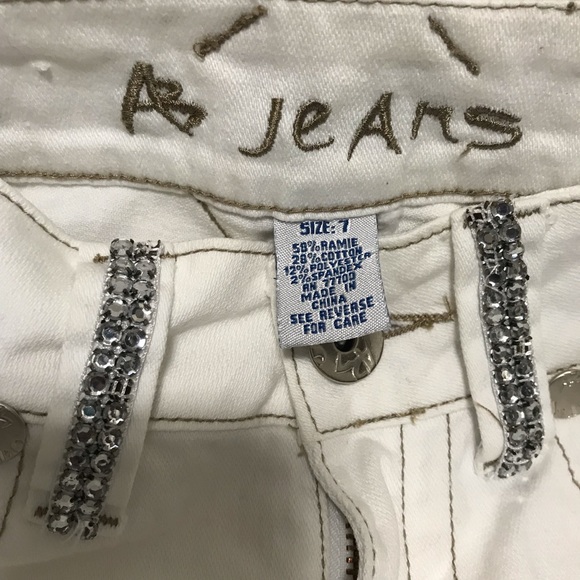 AB Jeans Capri White Size 7 - Picture 7 of 7